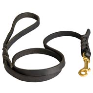 Handcrafted Braided Leather English Bulldog Leash for Walking and Training  Handcrafted Braided Leather English Bulldog Leash for Walking and Training